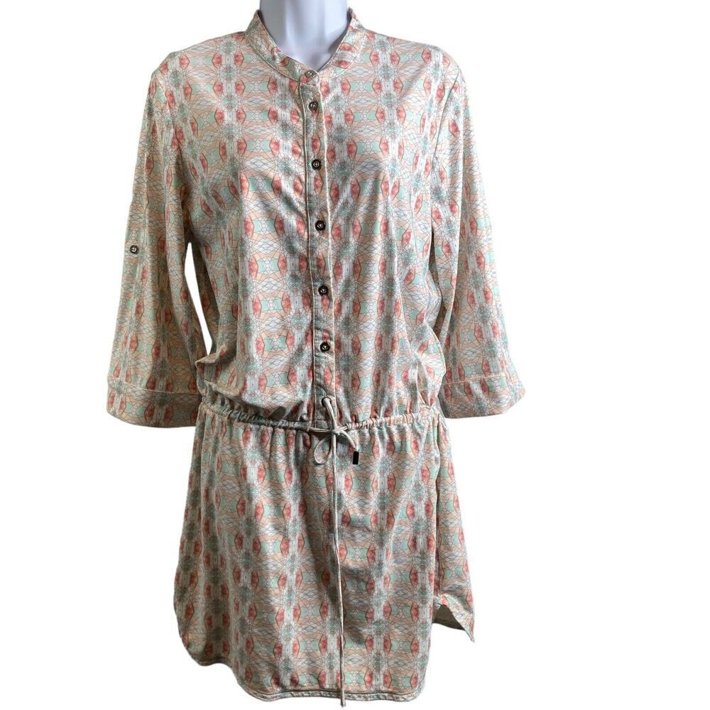 Cabana Life Women's UPF‎ Protect Mini Dress Size M Beachy Summer Vacation Pool
